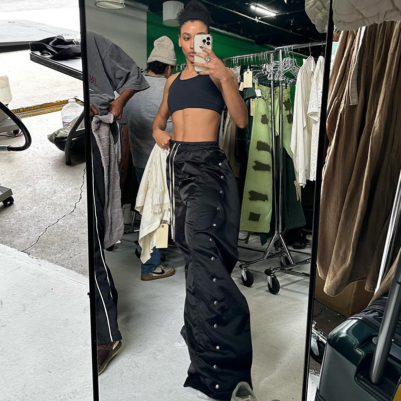 High Waist Breathable Loose Cargo Pants