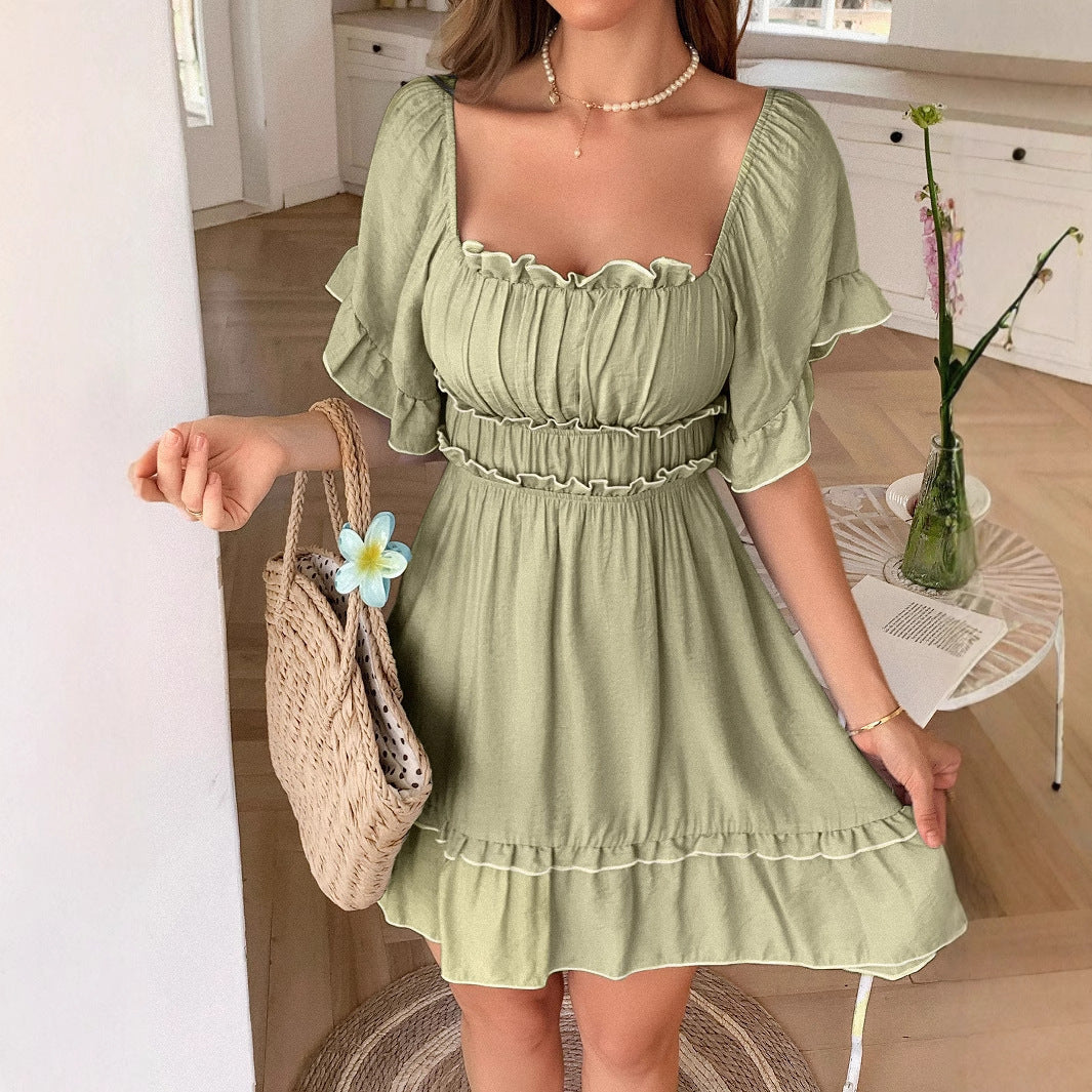 Seaside Atmosphere Chest-wrapped Dress