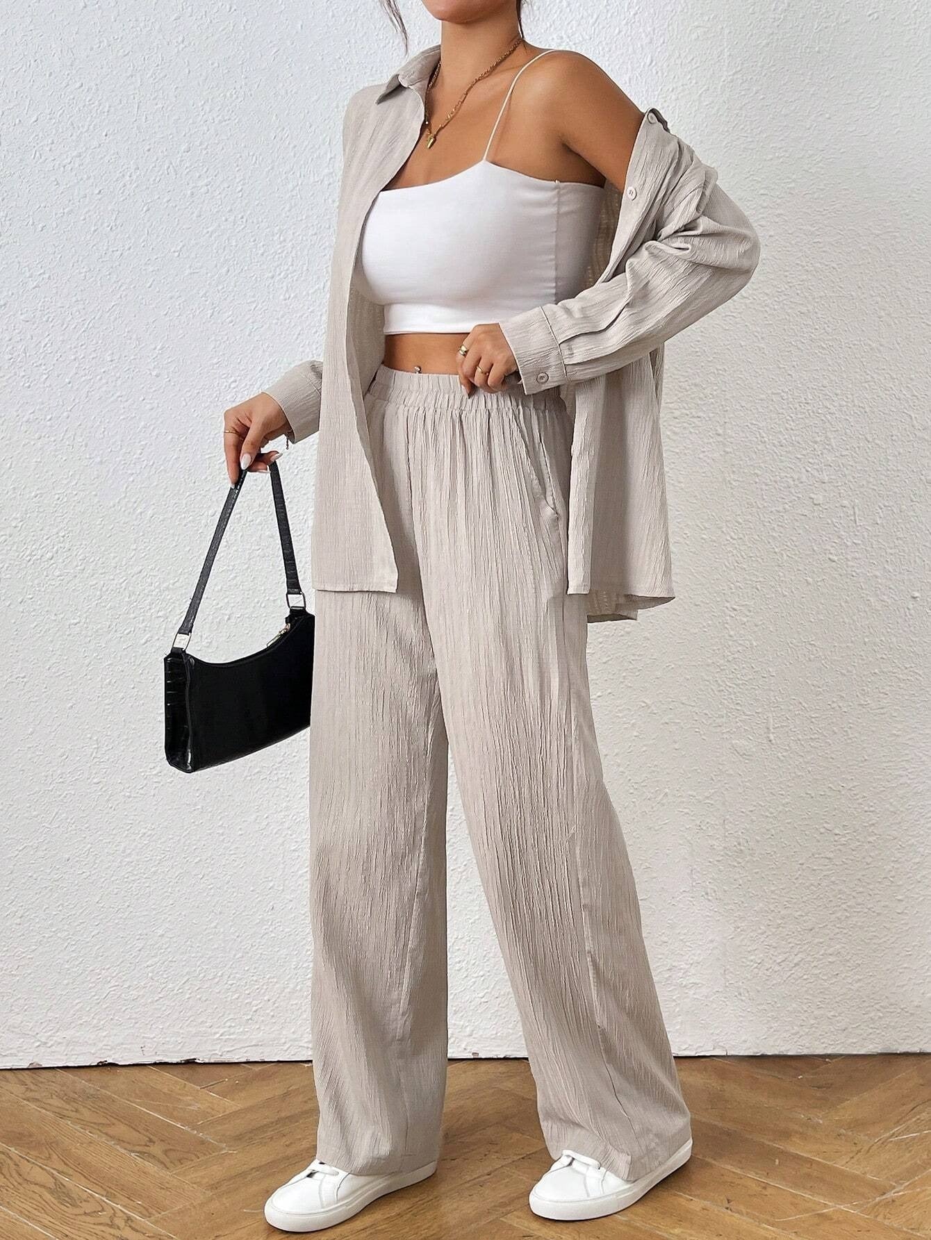 Long Sleeved Shirt And Pants Set