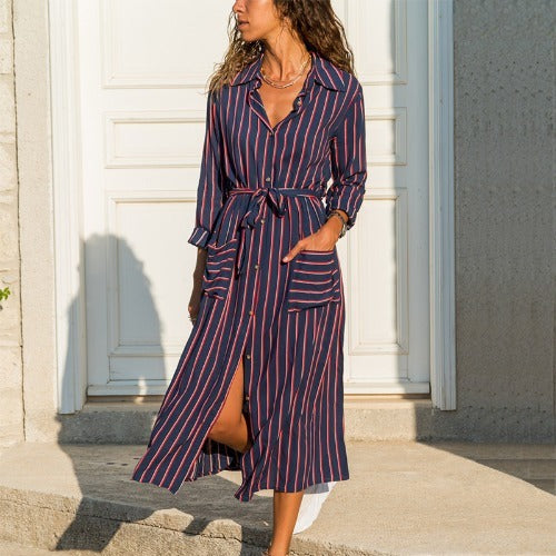 Stripe Shirt Women's Dress