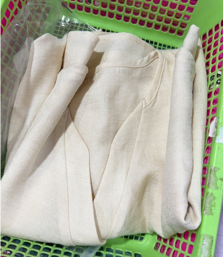 Solid Color Casual V-neck Dress