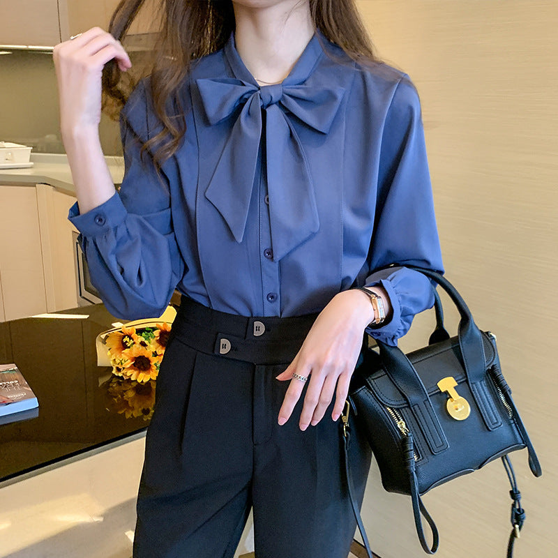 Designed Bowknot Women's Shirt