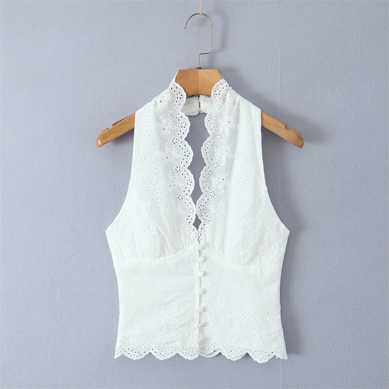 Sexy Hot Girl Backless Suspender Top