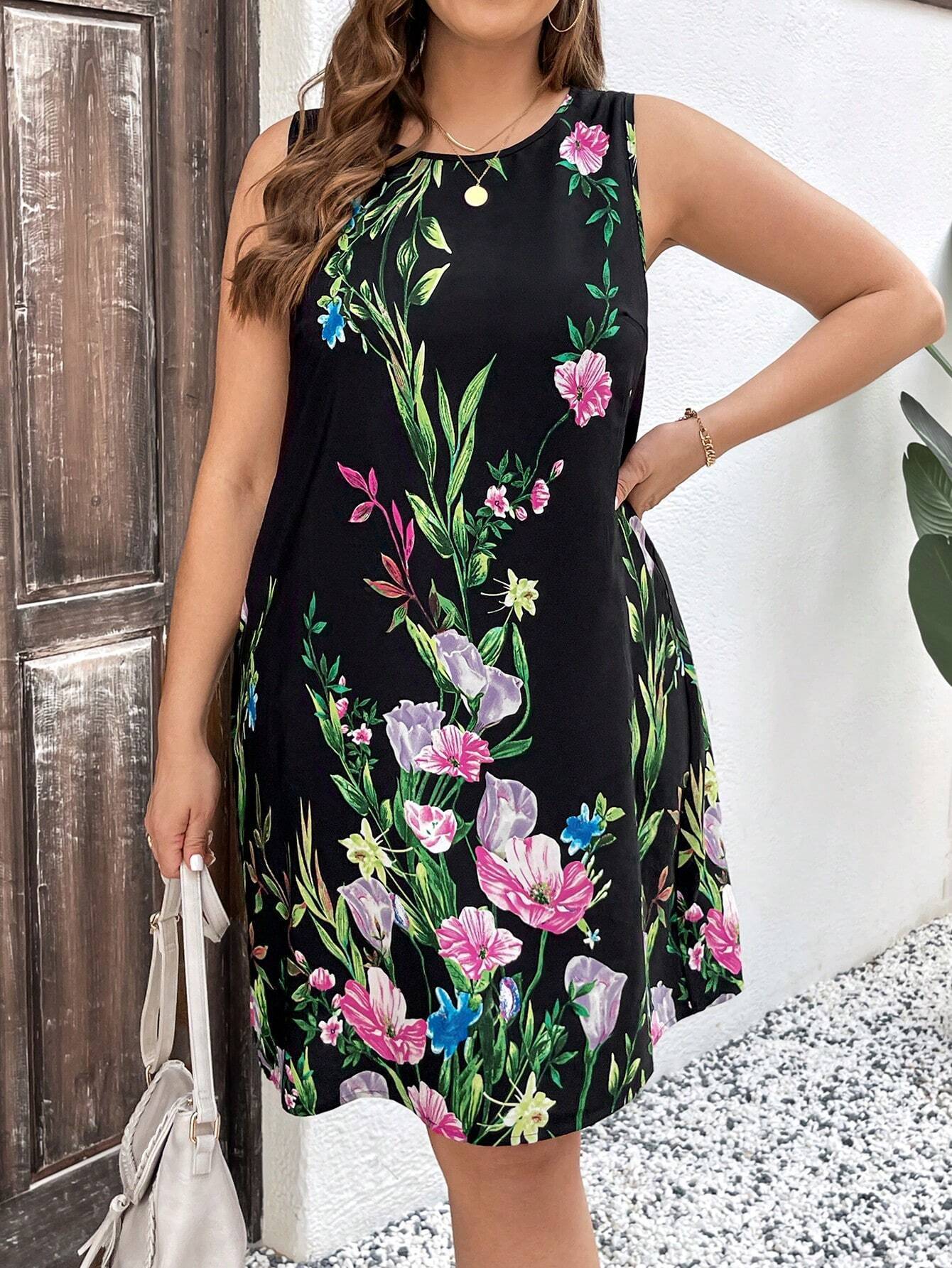 Women's Fashion Color Contrast Patchwork Short Sleeve Dress