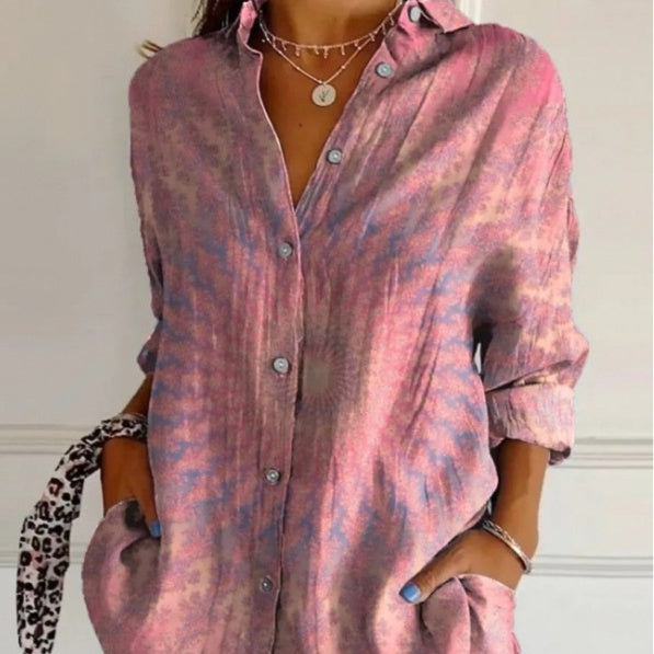 Lapel Long Sleeve Shirt