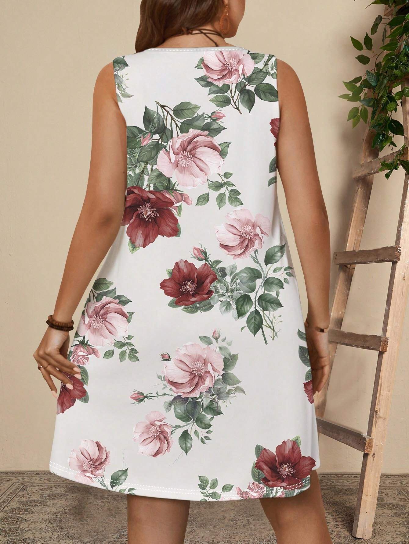 Women's Fashion Color Contrast Patchwork Short Sleeve Dress