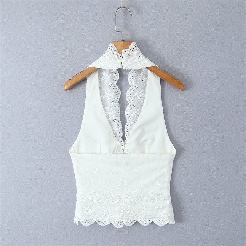 Sexy Hot Girl Backless Suspender Top