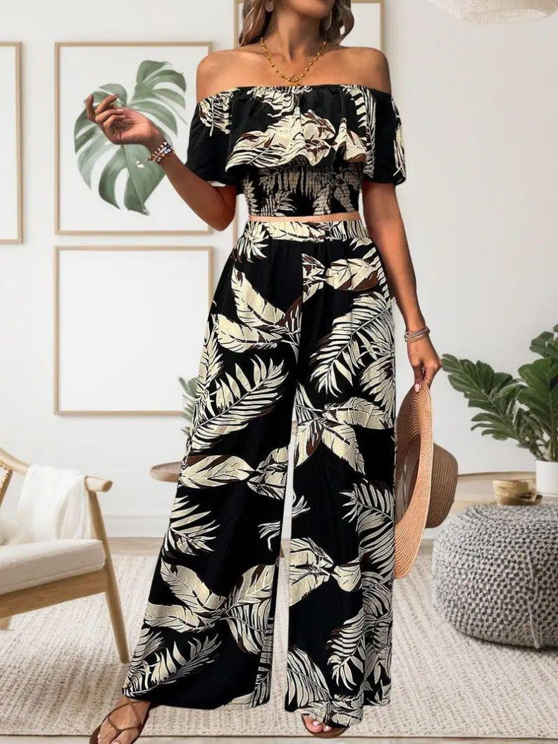 Fashion Polyester Fiber Women's Top Set