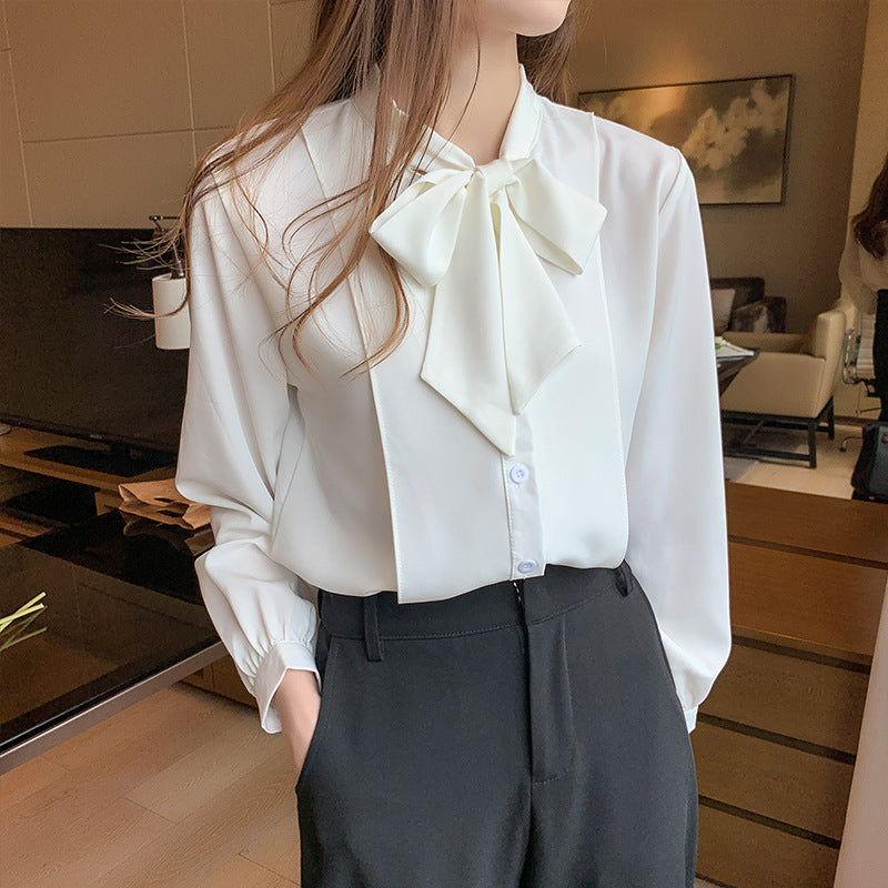Designed Bowknot Women's Shirt
