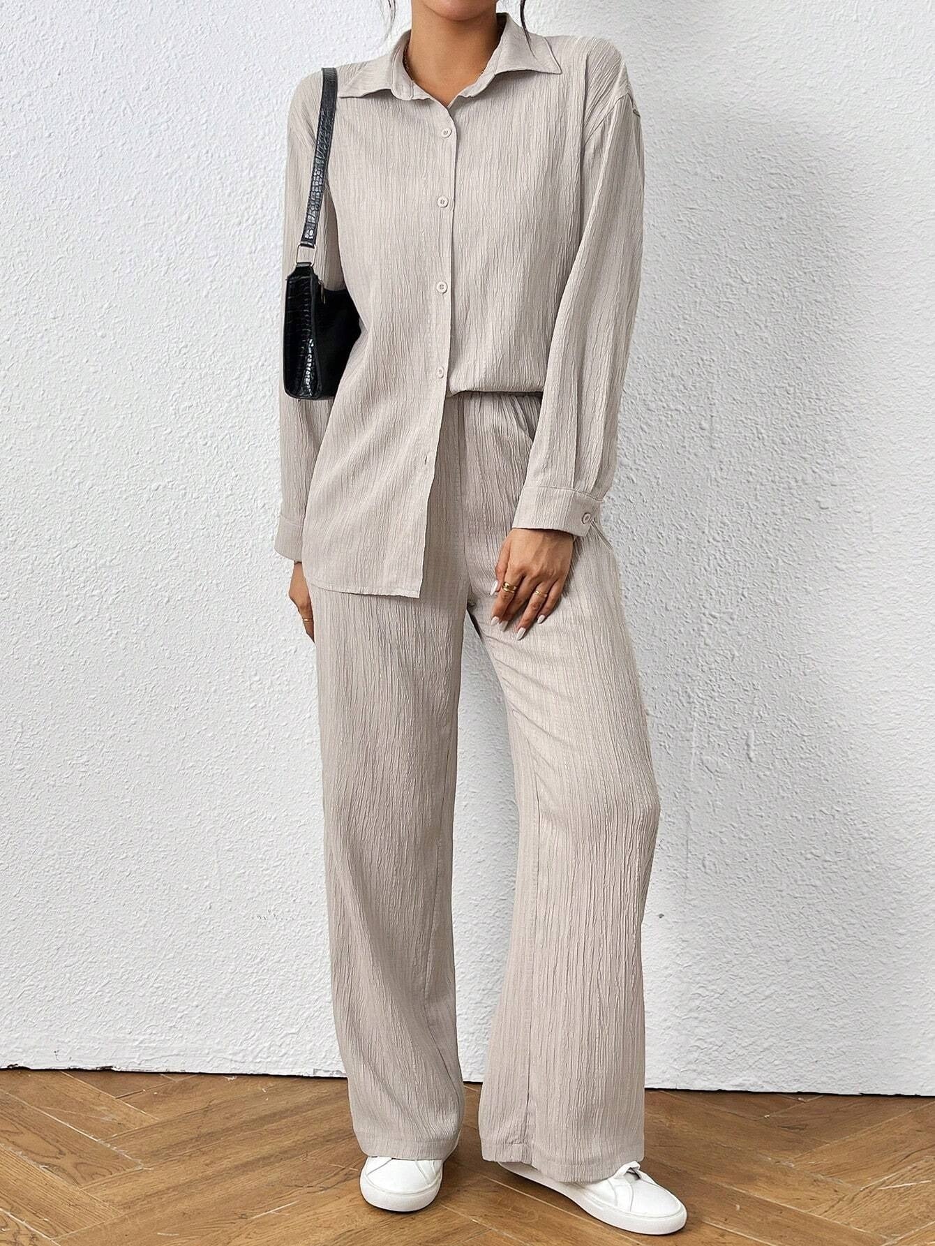 Long Sleeved Shirt And Pants Set