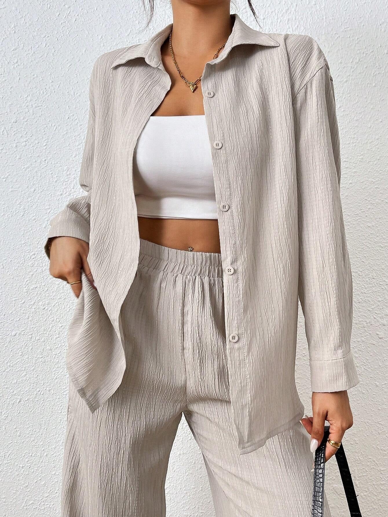 Long Sleeved Shirt And Pants Set