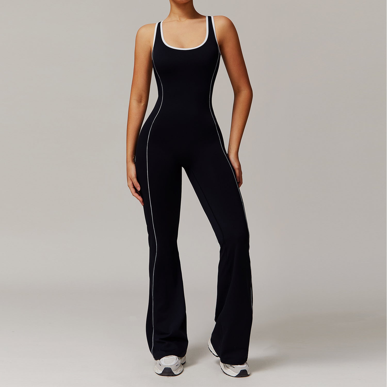 European Hollow Back Sports Jumpsuit