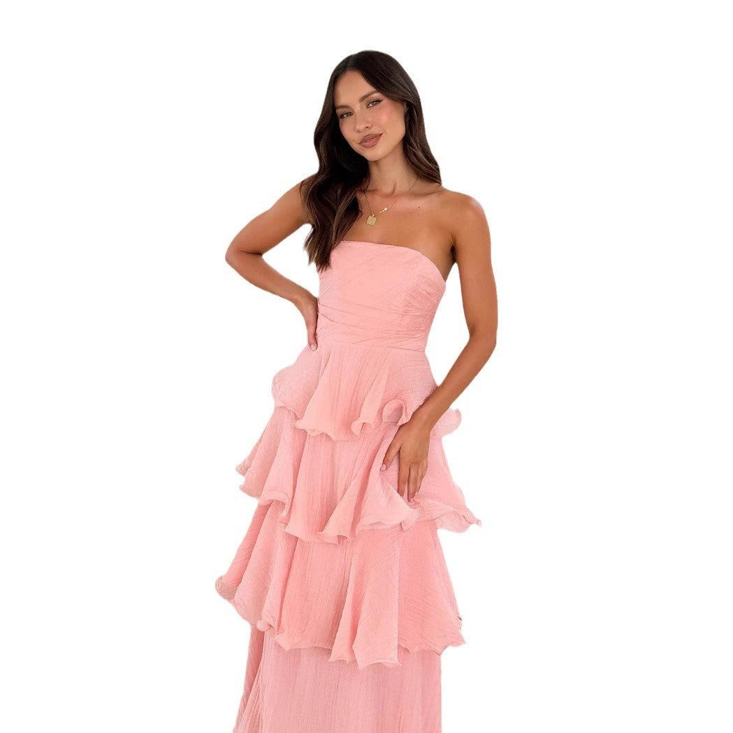 Women's Tube Top Backless Dress