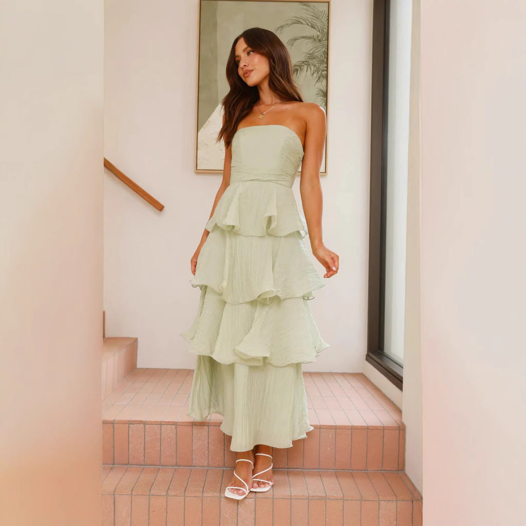 Women's Tube Top Backless Dress