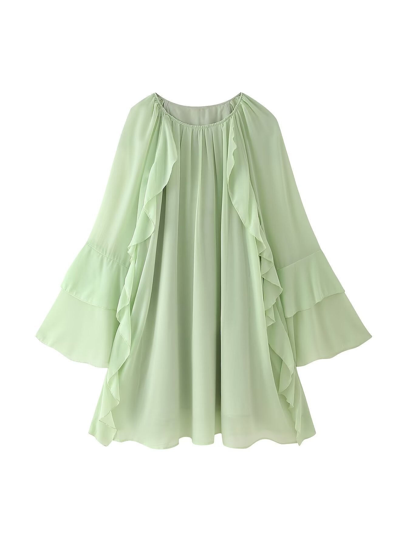 Gentle Chiffon Ruffled Elegance Dress
