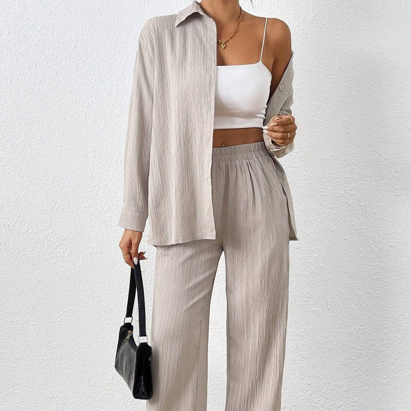 Long Sleeved Shirt And Pants Set