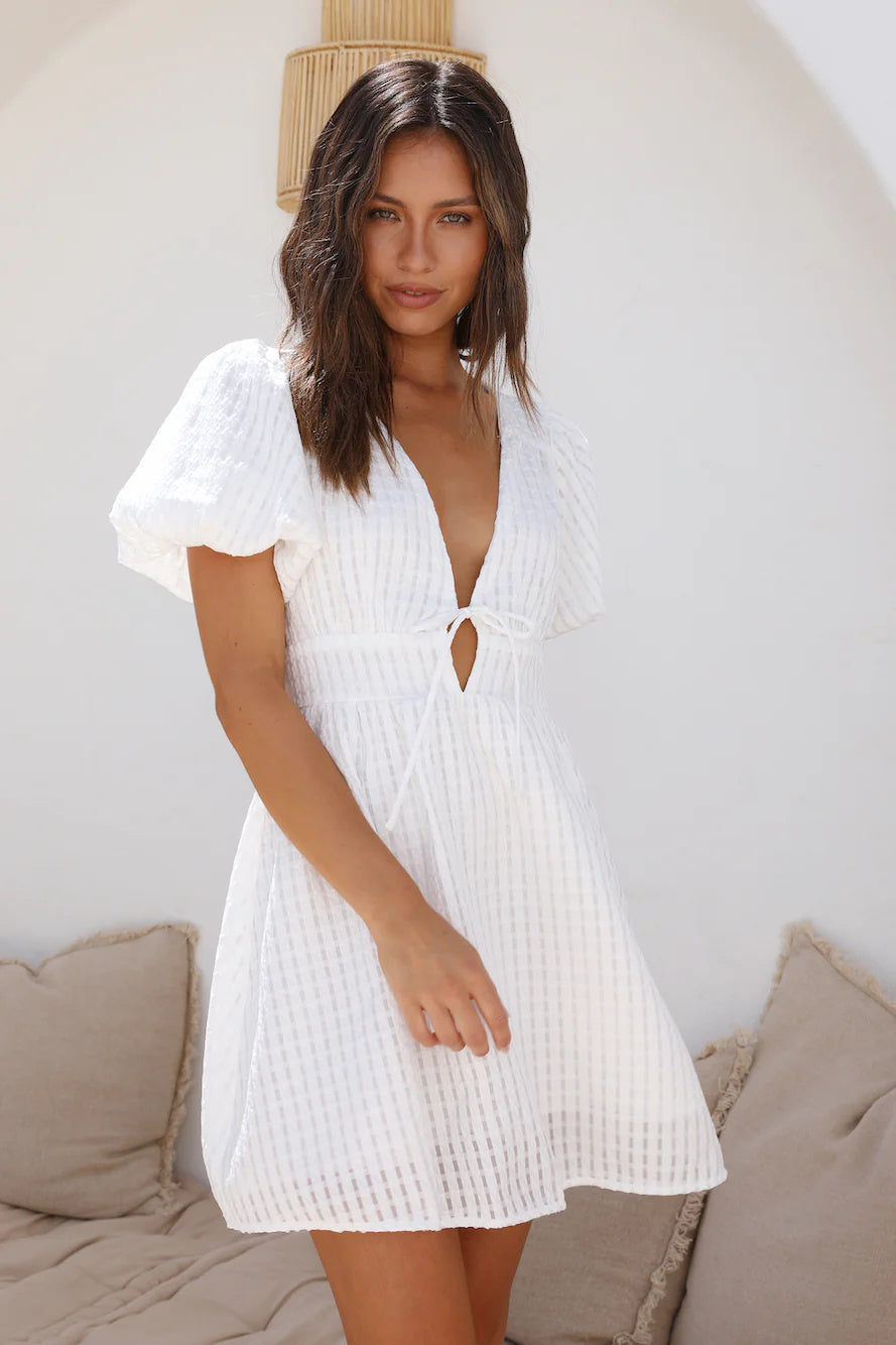 Polyester Kite Flying Dress White Female