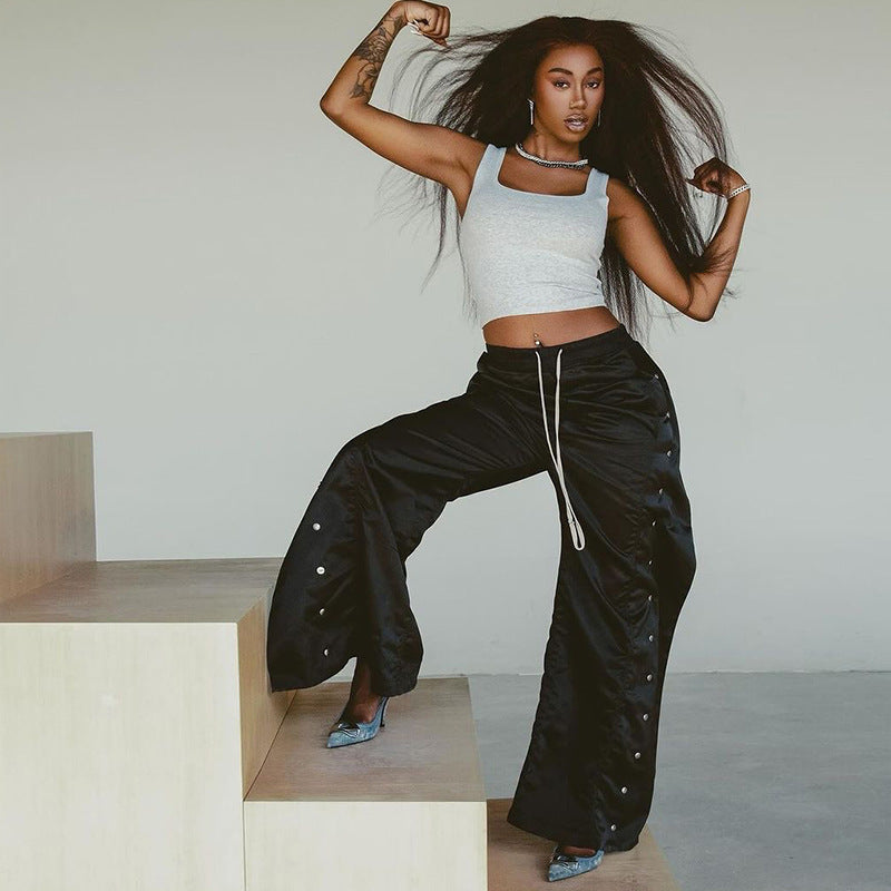 High Waist Breathable Loose Cargo Pants