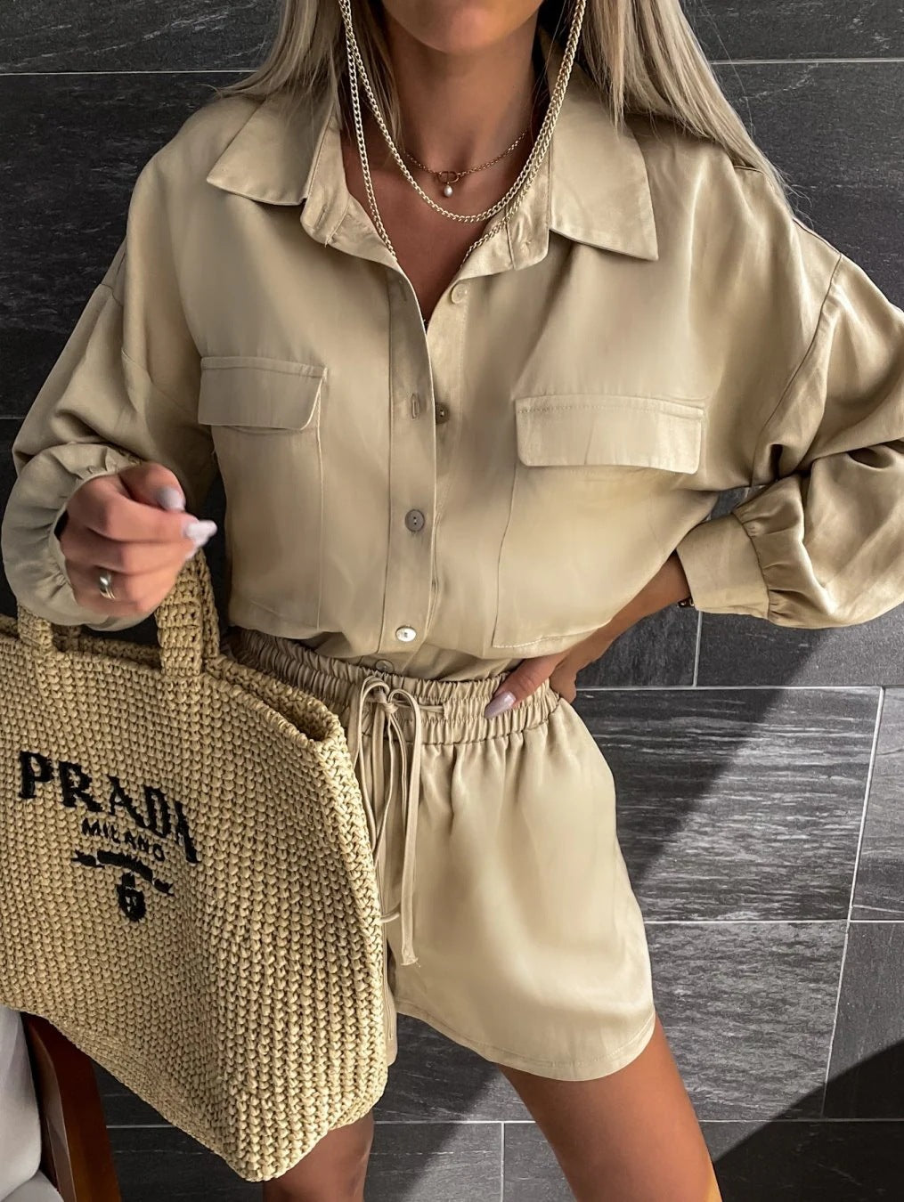 European All-match Casual Shirt Suit