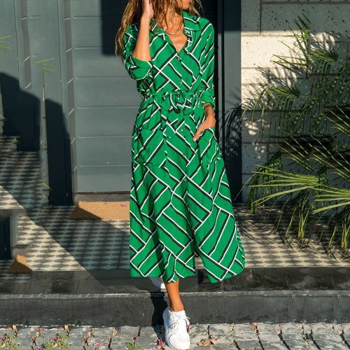 Stripe Shirt Women's Dress