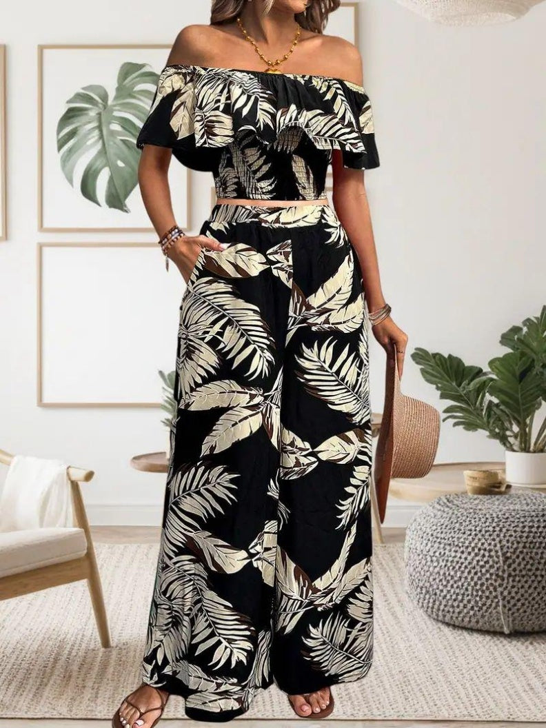 Fashion Polyester Fiber Women's Top Set