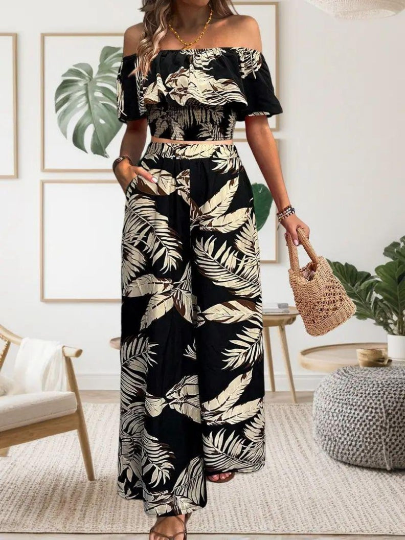 Fashion Polyester Fiber Women's Top Set